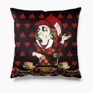 *Overstock* Alice in Wonderland Mad Hatter Valentines Velvet Cushion