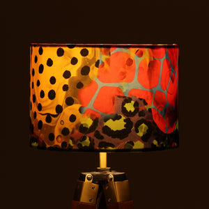 Neon Animal Print Velvet Lampshade