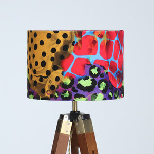 Neon Animal Print Velvet Lampshade