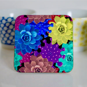 Colourful Cactus, Cacti Flower Coaster