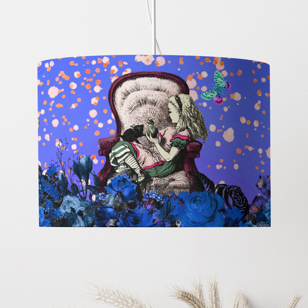 Alice in Wonderland Lampshade - Bright Blue