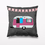 Outdoor Garden Cushion - I Love Caravans - Kitsch Republic