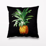 Black Velvet Cushion Pineapple Tiki Hula Tropical Interiors