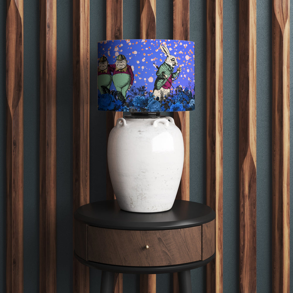 Alice in Wonderland Lampshade - Bright Blue