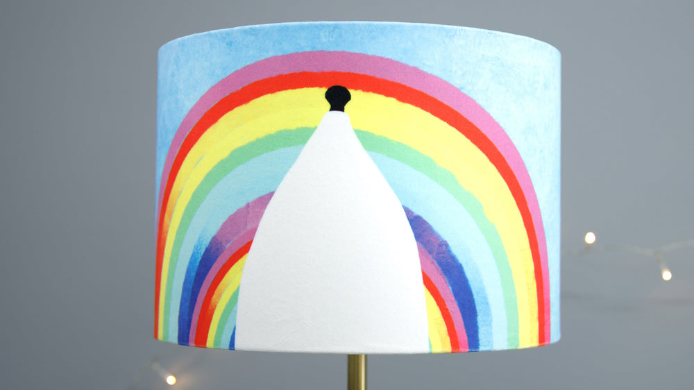 White Nancy Bollington Rainbow Velvet - For Lamp or Ceiling - Kitsch Republic