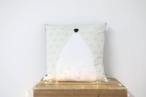 White Nancy Bollington Velvet Cushion - Kitsch Republic