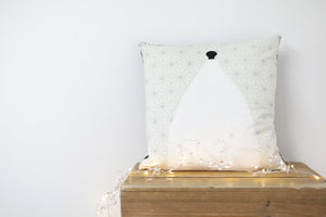 White Nancy Bollington Velvet Cushion - Kitsch Republic